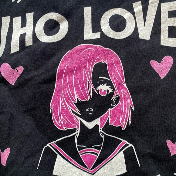 Just A Girl Who Loves Anime  and Sketching Black T Shirt Anime Lover Fun Gift. - Picture 5 of 5